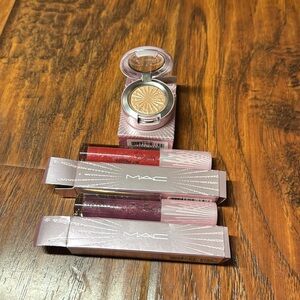 MAC Makeup set of two lip glosses and one eyeshadow. All new in box. See pics